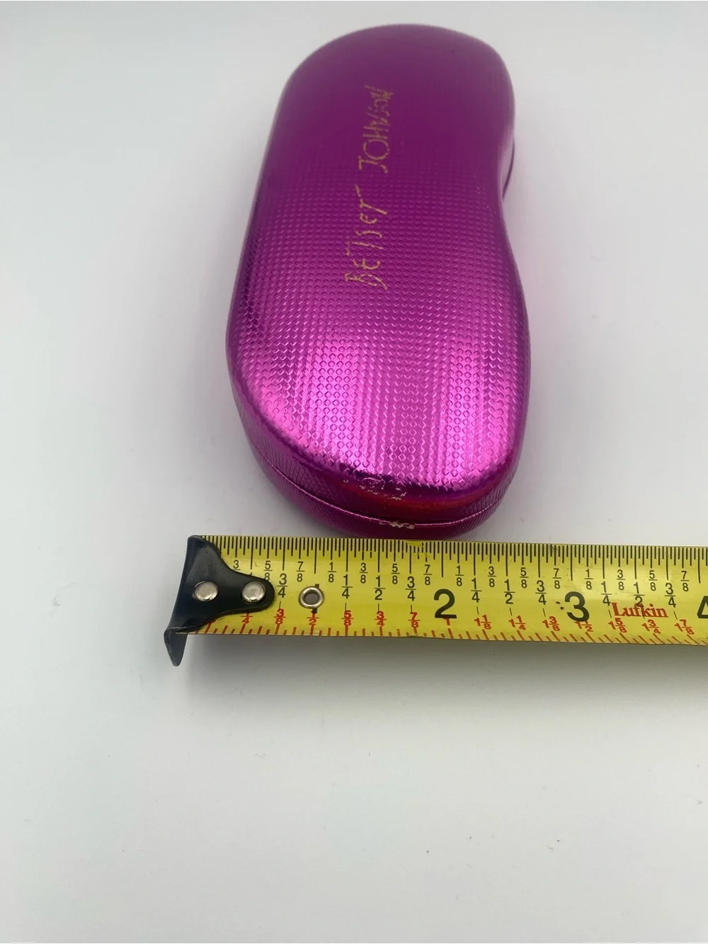 Betsey Johnson Black and Pink Reading Glasses with Pink Metallic Case
